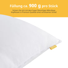 Lade das Bild in den Galerie-Viewer, Smile Back Faser Kopfkissen 40×80 cm, 2 Stücke