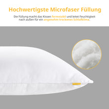 Lade das Bild in den Galerie-Viewer, Smile Back Faser Kopfkissen 40×80 cm, 2 Stücke